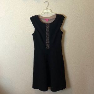 Betsy Johnson Black Dress with Lace